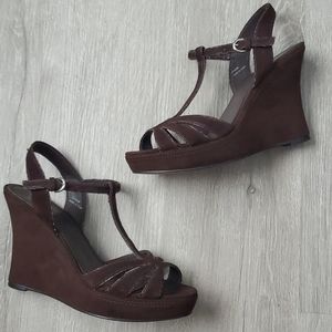 Coach Gabby Brown Wedge Ankle Strap Heels